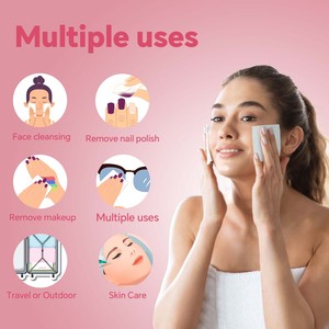 Almohadillas de algodón de rayón 160GSM/50GSM, paquete combinado de 5x6 pulgadas, 100 + 400 piezas, certificado Oeko-Tex para el cuidado médico y del bebé - Product Image 6