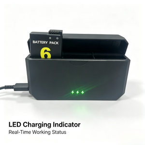 JN-ACT6-03 เครื่องชาร์จเร็ว, เครื่องชาร์จแบตเตอรี่ <span class=keywords><strong>Osmo</strong></span> <span class=keywords><strong>Action</strong></span> 6, เครื่องชาร์จพกพาแบบ PD Type-C สำหรับ <span class=keywords><strong>DJI</strong></span> <span class=keywords><strong>Osmo</strong></span> <span class=keywords><strong>Action</strong></span> 6 5Pro Osmo360 แบตเตอรี่ - Product Image 1