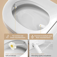 Salle de bain WC flottant Commode Foot Sensor Flip Electric Intelligent Wall Hung Toilette murale Toilette intelligente avec veilleuse