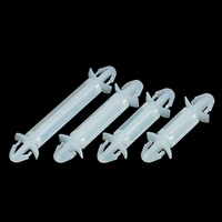100 Uds. Separador de placa fija PCB de nailon blanco, soporte espaciador PWB de ~ 25mm para placa de PC aislante, tipo de pasadores de enganche de columna