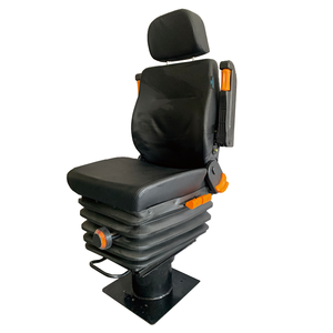 Siège conducteur <span class=keywords><strong>de</strong></span> wagon <span class=keywords><strong>de</strong></span> chemin <span class=keywords><strong>de</strong></span> fer YSR en cuir avec suspension mécanique noir YSR911-44D pour véhicules <span class=keywords><strong>de</strong></span> construction, camions et chariots élévateurs - Product Image 3