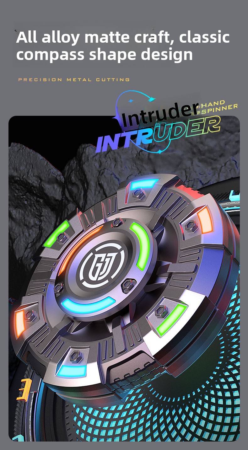 Stress Pressure Anxiety Relief Fidget Spinner Metal Finger Hand Toy Luminous Light 14 Years & up