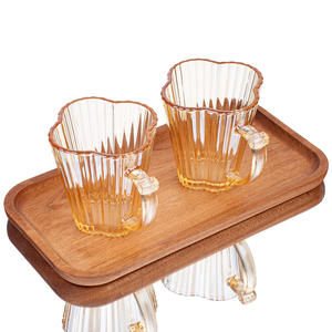 Gobelet en verre à large ouverture pour eau, jus et boissons, 200 ml, vide, avec poignée, vente en gros - Product Image 3