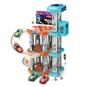 52 voitures jouets en plastique ABS, nouveau design, ensemble de jeu unisexe, <span class=keywords><strong>circuit</strong></span> de course multi-étages, <span class=keywords><strong>garage</strong></span> de stationnement coulissant pour enfants - Product Image 1
