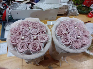 Rosa de larga duración Flor eterna Encantada eternidad para siempre Rosa eterna conejito rosa preservada - Product Image 3