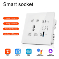 Prise murale universelle intelligente Tuya pour la domotique Wifi Zigbee avec charge rapide USB Type C et contrôle à distance par application universelle