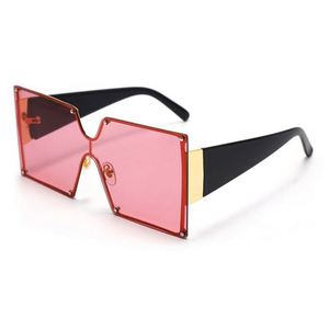 Lunettes de soleil tendance 2020 UV400, monture dégradée, lunettes de soleil carrées surdimensionnées pour femmes - Product Image 3