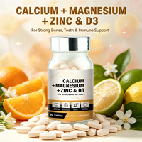 Complément alimentaire OEM sous marque privée : Comprimés de Calcium, Magnésium, Zinc et Vitamine D3 pour le soutien de la santé des os et des dents