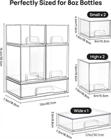 Organisateur de rangement pour maquillage, tiroirs empilables, bacs de rangement en plastique transparent pour biberons, rangement de produits de beauté