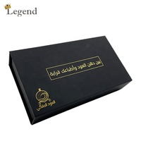 Nouvelles boîtes magnétiques de luxe en papier kraft, emballage doux au toucher noir, bouteille et pot d'huile essentielle, coffret cadeau, personnalisé