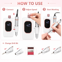 Vente en gros d'autres fournitures pour ongles : Ponceuse à ongles portable avec clip ceinture, OEM ODM pour salon, dépose de vernis gel, manucure et pédicure