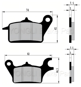 ผ้าเบรกมอเตอร์ไซค์ไทยแลนด์สำหรับ <span class=keywords><strong>HONDA</strong></span> <span class=keywords><strong>Wave</strong></span> 110i AT110 110-i - Product Image 4