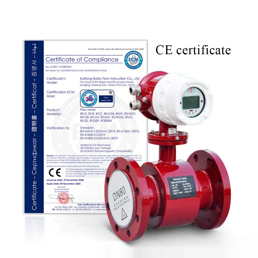 4-20mA chi phí thấp thủy lợi cung cấp nước lỏng Flow Meter điện từ lưu lượng kế lưu lượng kế nước