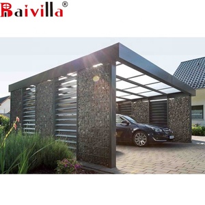 Moderno Carport Semplice con Telaio in Alluminio e Tetto in Policarbonato, Pensilina in Alluminio per Parcheggio <span class=keywords><strong>Auto</strong></span> e Uso Garage, Tettoia Metallica per <span class=keywords><strong>Auto</strong></span> - Product Image 5
