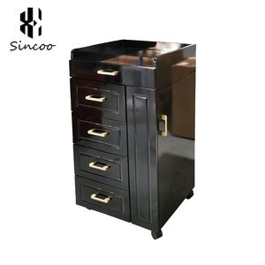 High Quality Metal Black Hairdressing <b>Trolley</b> with Hair Dryer Holder Customizable Color and Size Hotel Use Drawer <b>Trolley</b> - Product Image 5