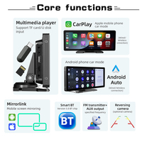10.26 pouces Portable sans fil CarPlay Android Auto voiture GPS navigateur voiture multimédia lecteur vidéo Auto Radio écran tactile
