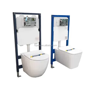 PATE White One Piece Rimless Toto Vortex Flush Wall Hung Toilets For Bathroom