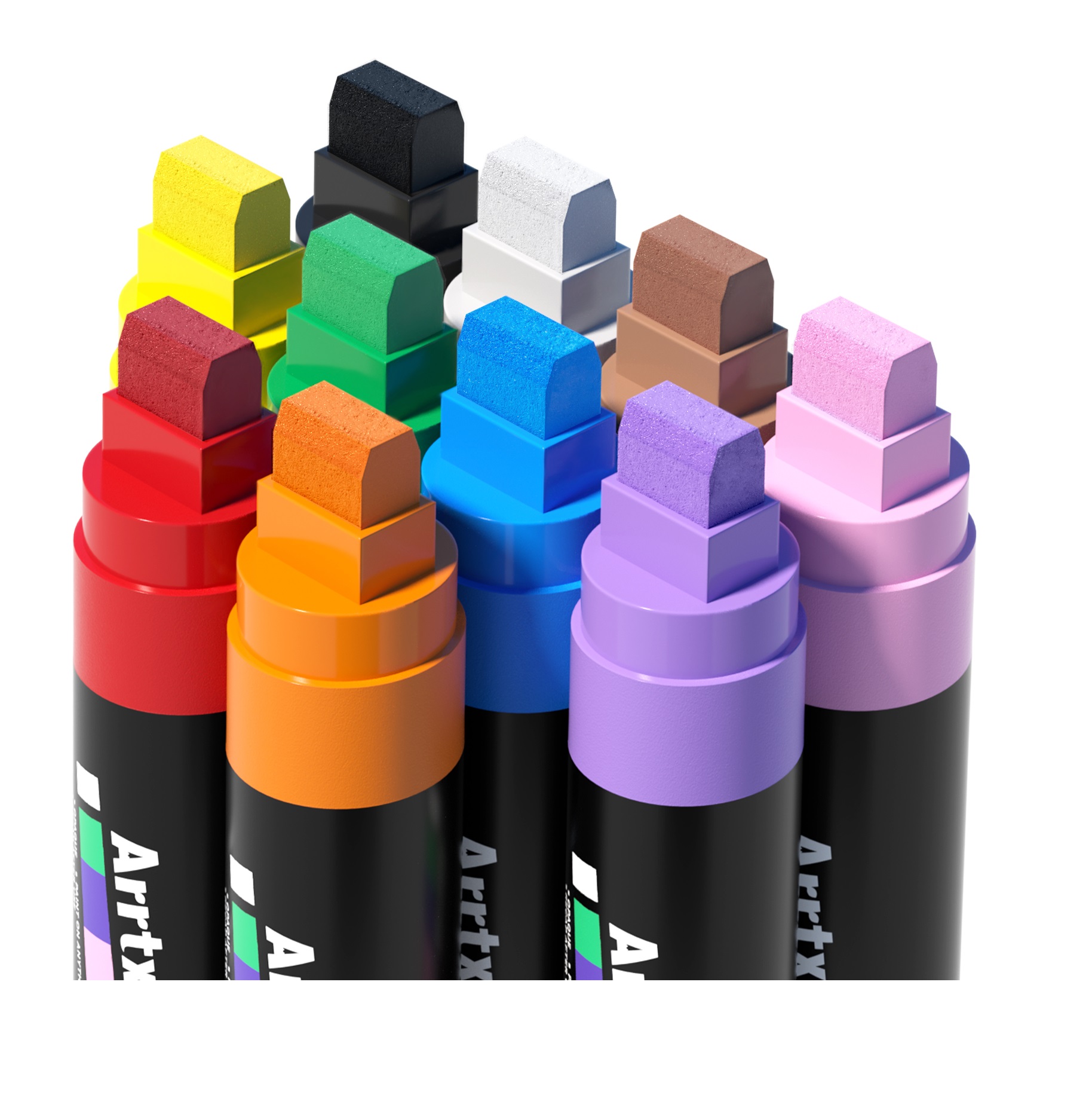 Arrtx AACM-0515 Nieuwe Waterdichte Acryl Marker Pennen Set Met 15Mm Jumbo Penpunt Acryl Art Markers Pen