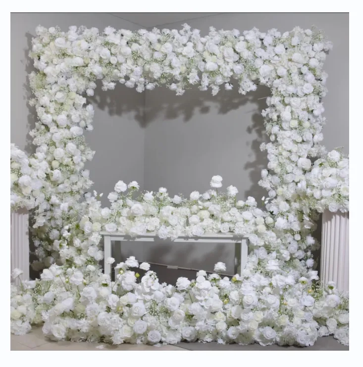 קישוטי חתונה בהתאמה אישית שולחן פרחים לחתונה פרחים מלאכותיים
