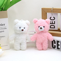 Pendentif Ours en Peluche Mignon, Mini Poupée Ours Blanc, Petit Charme, Jouet en Peluche, Pendentif de Sac, Ours de Zhejiang