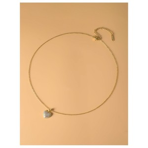 Ensemble de bijoux en forme de cœur en diamant, collier, bague et boucles d'oreilles en alliage d'argent pour femmes, accessoires de mode, cadeau - Product Image 3