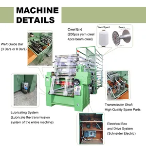 Máquina de tricô de crochê para fabricação de tecidos de renda elástica de fábrica GINYI Modelo GND-762/B3
