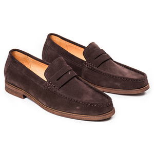 Collection été 2024, mocassins pour hommes en cuir de vachette véritable vintage confortables, mocassins en daim de haute qualité, style à enfiler - Product Image 4