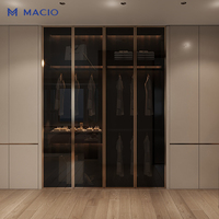 MACIO Armoire de rangement modulaire de luxe en bois avec tiroirs, armoire de chambre, placard à vêtements, vente en gros, prête pour projets hôteliers