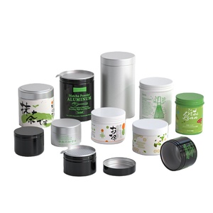 Envase Redondo de Metal para Matcha, Personalizado, de Grado Alimenticio, con Tapa - Product Image 2