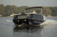 Bateau-maison ponton Ecocampor 2026, nouveau design, 22 pieds, pour la vie en famille, maison flottante, bateau ponton en aluminium soudé