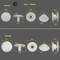 Deux pièces jetables boucle à pression bande élastique masque en résine fixation bouton de protection