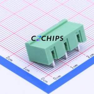 1766246 Plug-in Terminal Block Bent Lead Through Hole,P=7.62mm Connector Board-to-Board / Socket - Closed 1x3P 7.62mm Green - Product Image 2