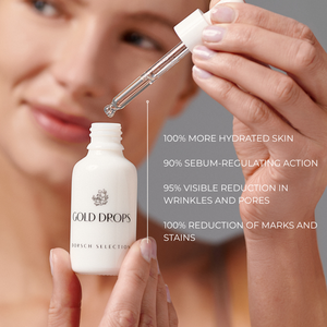 Siero Gold Drops 30ML a Base Vegetale con Retinolo per Pelle Matura, Anti-Rughe, Idratante, Rassodante, Non Comedogenico - Product Image 2