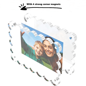 Rõ ràng <span class=keywords><strong>Acrylic</strong></span> khung ảnh từ 4x4 4x6 5x7 inch hai mặt <span class=keywords><strong>Acrylic</strong></span> khung hình với vỏ sò cạnh - Product Image 2