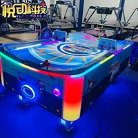 Table de hockey sur air multifonctionnelle haut de gamme pour 2 joueurs, avec armoire robuste et marqueur électronique, fonctionnant sur monnayeur