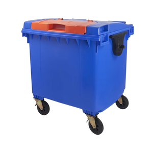 Contenedor de Basura con Ruedas y Pedal de 1100L, de Plástico PP para Exteriores, para Hogar, Hotel, Baño, Cocina, Almacenamiento y Reciclaje - Product Image 1