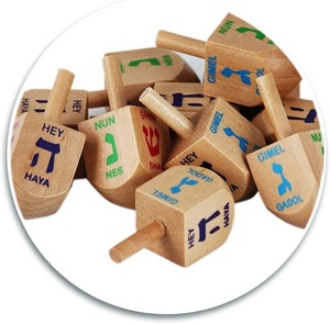 Kustom kayu alami yang belum selesai Chanukah <span class=keywords><strong>Dreidel</strong></span> desain Anda sendiri untuk usia 5-7 tahun - Product Image 4