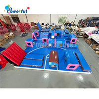 Équipement d'entraînement de gymnastique, parcours d'obstacles gonflable étanche à l'air, piste de parkour gonflable, piste d'obstacles gonflable