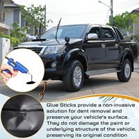 20-Piece Lem Perekat Perbaikan Penyok Tanpa Cat Universal untuk Restorasi Mobil (Hitam) Tanpa Bahan Tambahan