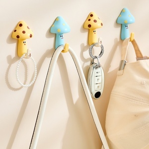 Wall Multi-Purpose Mushroom <b>Hooks</b> Cartoon Self-Adhesive <b>Hook</b> Kitchen Bathroom Storage <b>Shelf</b> Holder Stickers <b>Hook</b> - Product Image 6