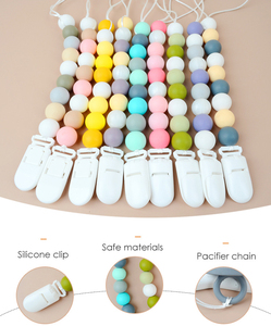 Attache-sucette sans BPA, accessoires de bricolage, chaîne de sucette personnalisée en <span class=keywords><strong>silicone</strong></span> de qualité alimentaire pour bébé - Product Image 3