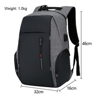 Sac à dos pour ordinateur portable unisexe, grand format (20-39L), résistant à l'eau, antivol, avec port de charge USB, personnalisable avec logo, pour affaires et école.