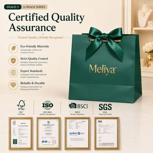 Bolsas de Regalo de Papel de Arte de Lujo Ecológicas Impresas Personalizadas con Asa de Listón para Empaque de Marca Minorista de Alta Gama - Product Image 1