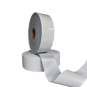 <span class=keywords><strong>Spandex</strong></span> phản quang Webbing Ribbon bạc cao phản xạ duy nhất bên đàn hồi băng phản chiếu cho quần áo đồng phục - Product Image 1