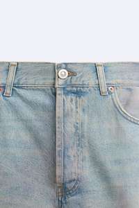 Short teint ample Short ample cinq poches effet lavé coloré fermeture à bouton avant - Product Image 3