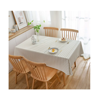 Nappe imperméable en lin de haute qualité, nappe en Polyester pour la salle à manger