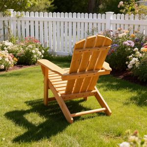 Adirondack <b>Chair</b> - Honey Luxury Grade Solid Wood Adirondack <b>Chair</b> - Weatherproof <b>Outdoor</b> <b>Lounge</b> <b>Chair</b> for Poolside & Backyard - Product Image 5