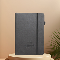 Organiseur de carnet en cuir PU personnalisable A4/A5, couture à la main, couverture rigide, agendas, reliure thermique élastique, 80 feuilles, impression UV
