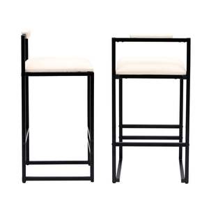 <span class=keywords><strong>Tabouret</strong></span> <span class=keywords><strong>de</strong></span> <span class=keywords><strong>bar</strong></span> haut élégant au design moderne, revêtement <span class=keywords><strong>vert</strong></span> <span class=keywords><strong>olive</strong></span>, structure en métal noir, pour restaurant, <span class=keywords><strong>tabouret</strong></span> <span class=keywords><strong>de</strong></span> <span class=keywords><strong>bar</strong></span> moderne - Product Image 2