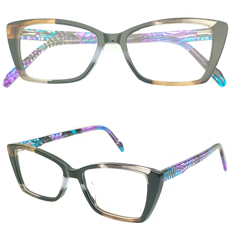 Yasee最新デザイナーラミネートアセテート光学眼鏡イタリア素材高品質ビッグブランド名フレーム